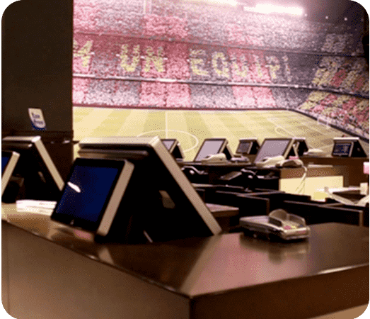 Wavetec Case Study FC Barcelona Megastore Solution Image